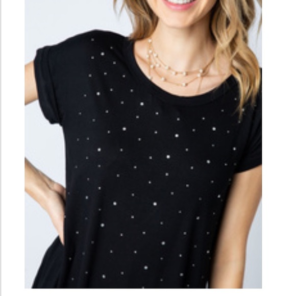 Cuffed Rhinestone Top - Picture 1 of 1